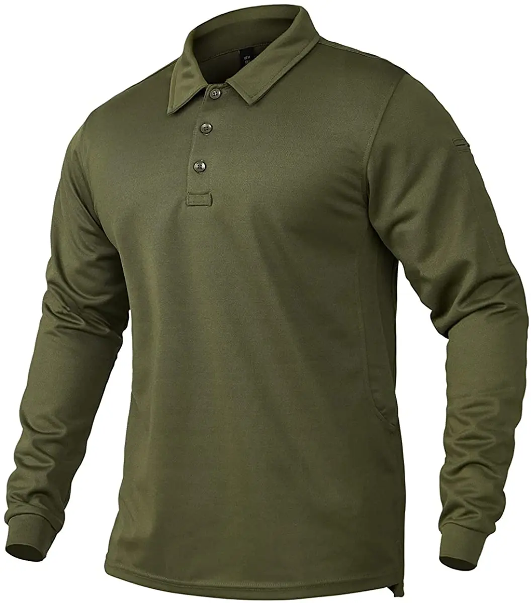 Tactical Bulk Polo Shirt With Pen Pockets On Sleeve And Sunglass Loop