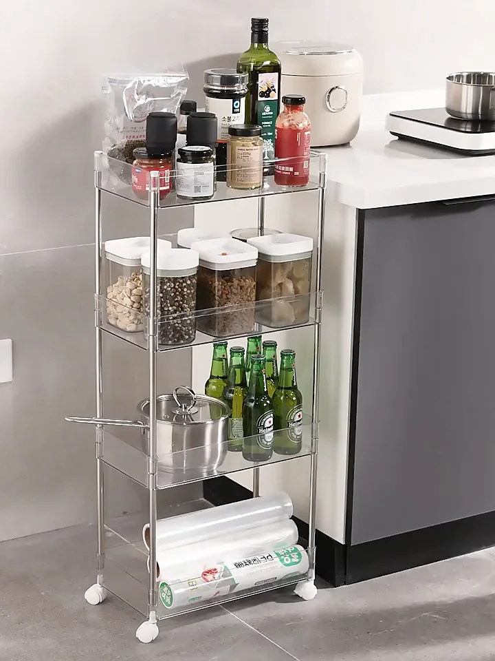 Sonduo 4 Tier Narrow Storage Trolley Shelf Rack Kitchen Storage ...