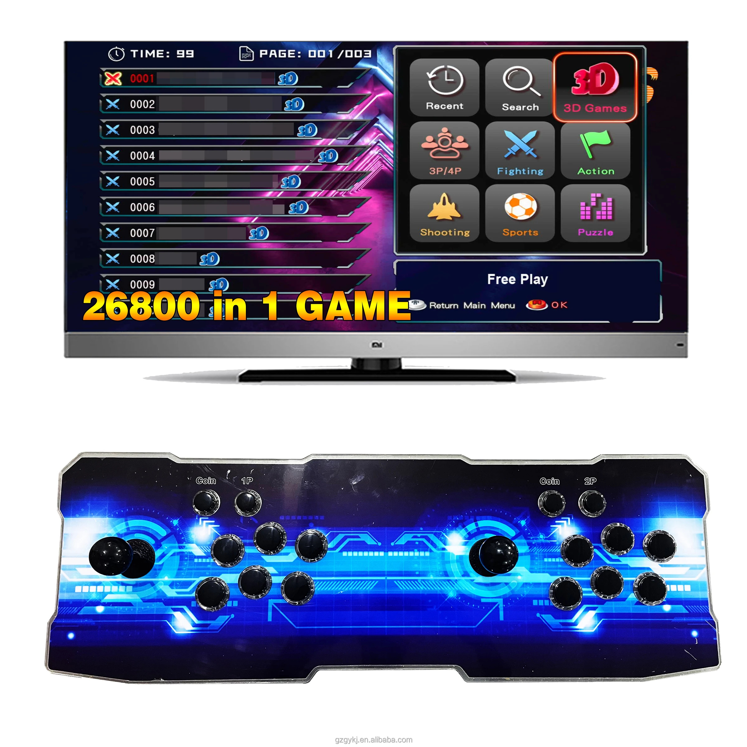 Hot Arcade Game Box 3D Plus Saga Ex 9d 11 18s Cx Dx Mini 20000 Game