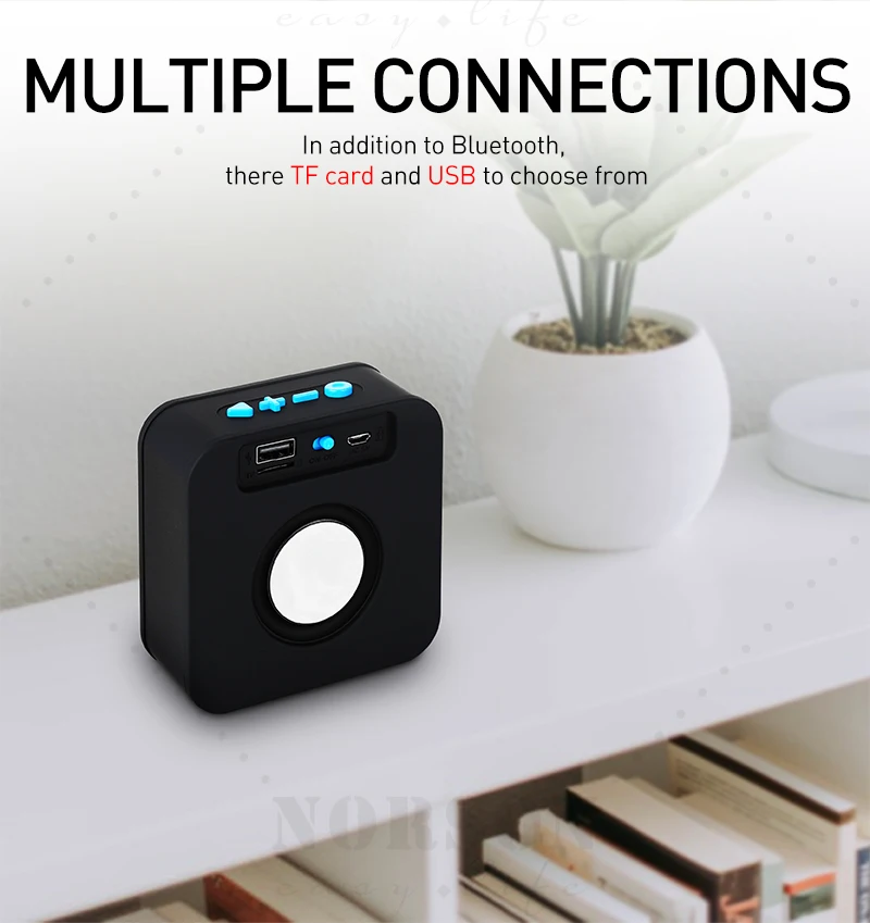Custom Logo Cheap Cube Hand Free Speker Woofer Outdoor Portable Active caixa de som Bluetooth Speaker - ANKUX.COM