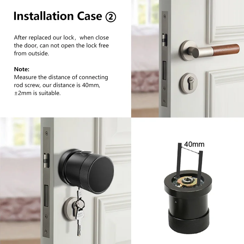 Tediton Electric Wifi Fingerprint Scanner Mechanical Key Combination Magnetic Smart Door Lock