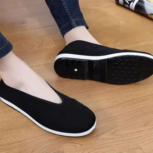 Shallow-cut Non-slip Sole Ultra-soft Upper Breathable and Comfortable Lining Chinese Style Versatile Flat Men's Shoes