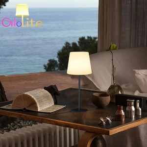 IP54 Waterproof 4000mAh Rechargeable Cordless Table Lamp RGB 3 CCT Dimming Modes Plastic Battery Operated Night Light Stepless