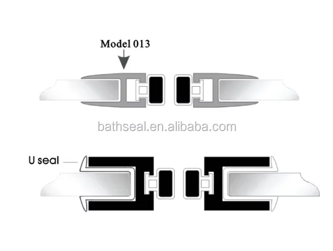 product weather strips pvc profiles plastic magnetic seals for shower door400-8