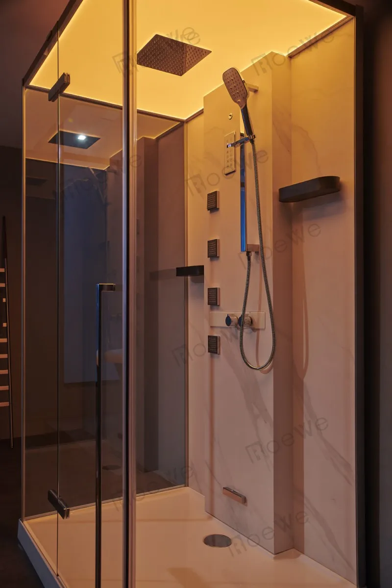 Roewebath Luxury Shower Steam Bath Cabins Bathroom Vapor Shower Cabin Steam Room For Home Wet