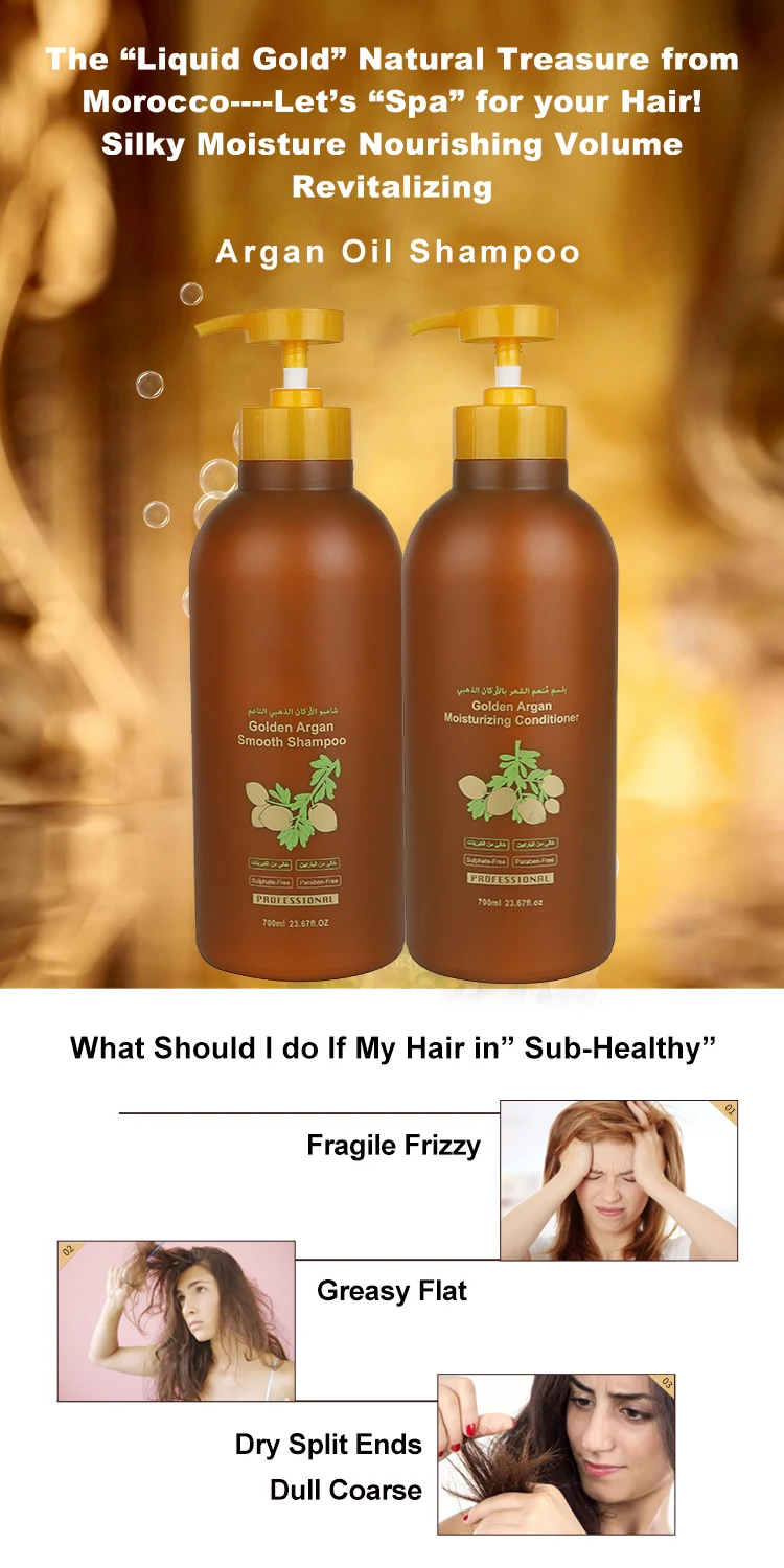 Private Label Natural Organic Keratin Argan Oil Shampoo And Conditioner ...