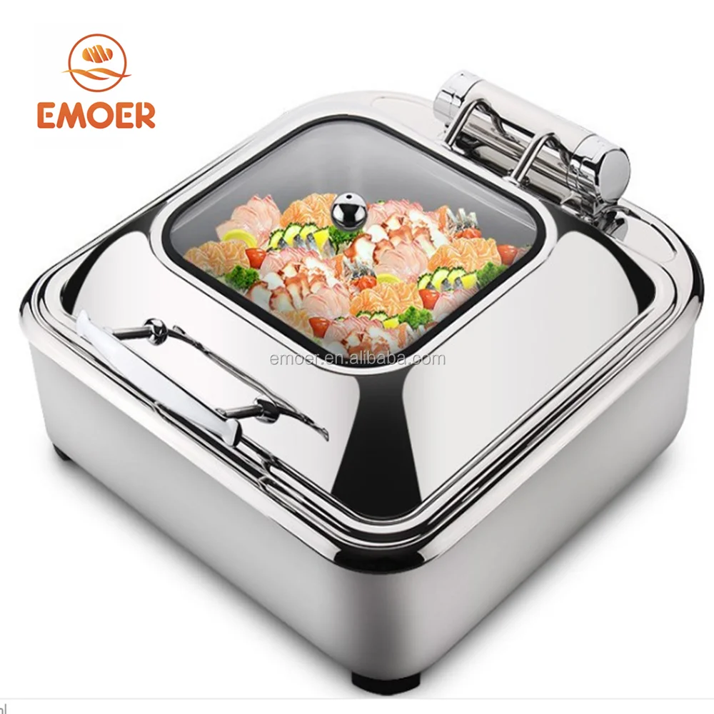 Stainless Steel Chafer Full Size Round Chafers For Catering Buffet Warmer  Set - Buy Electric Food Warmer Oblong Induction Chafing Dish,Hydraulic Chafing  Dish Round Induction Soup Buffer Dish With Glass Lid,Stainless Steel