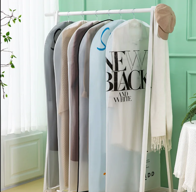 Durable Gown Cover and Dust-Proof Clothing Storage Bag Reusable Jacket Dust Cover for Wardrobe Household