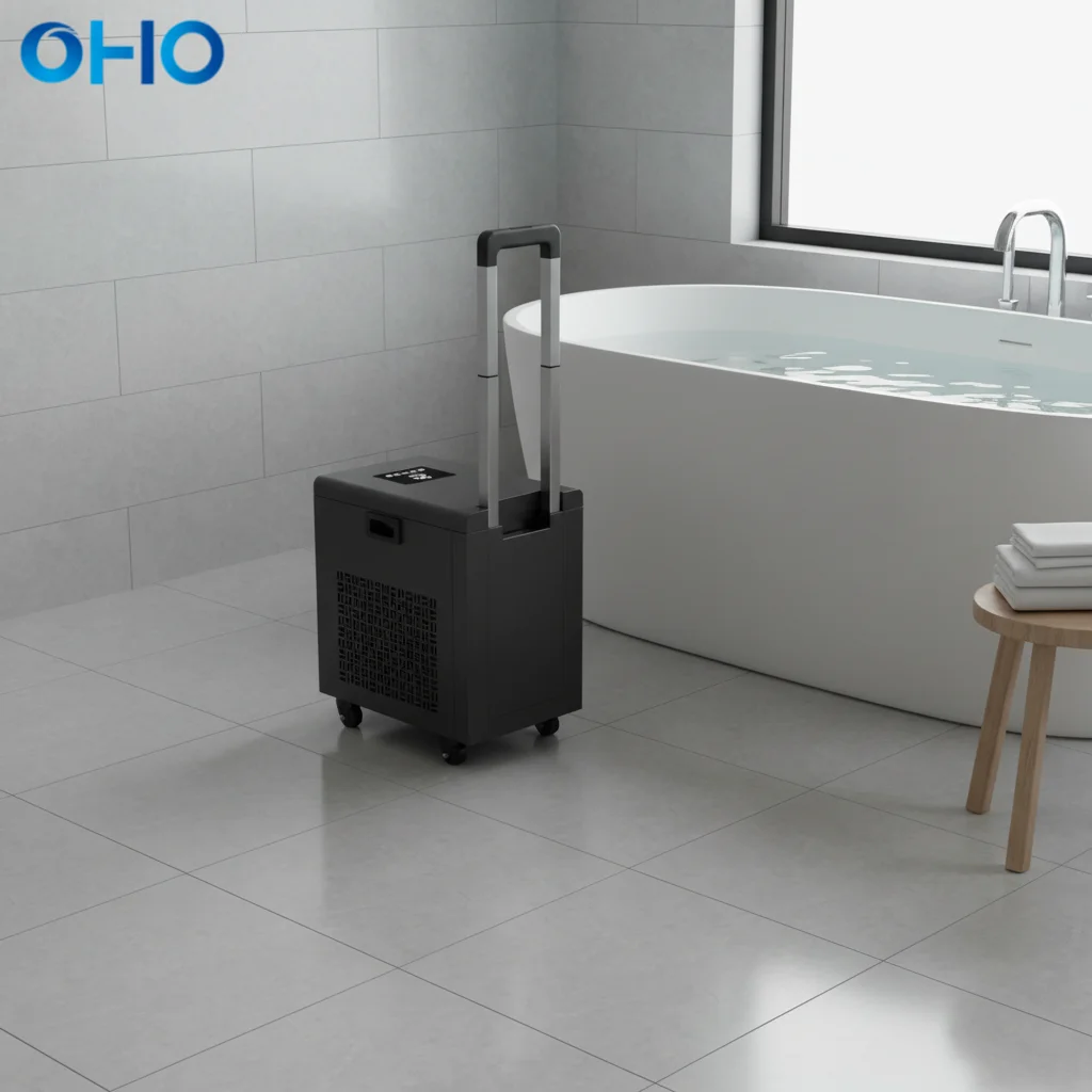 0.3HP High Efficiency Drop-Chill Ice Bath Chiller No Heat Loss Water-Free Automatic Energy Saving High Productivity 110-240V