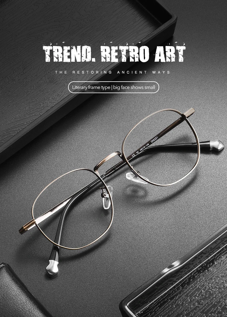 Ultrathin Metal Optical Eyeglasses Vintage Classic Round Eyeglass