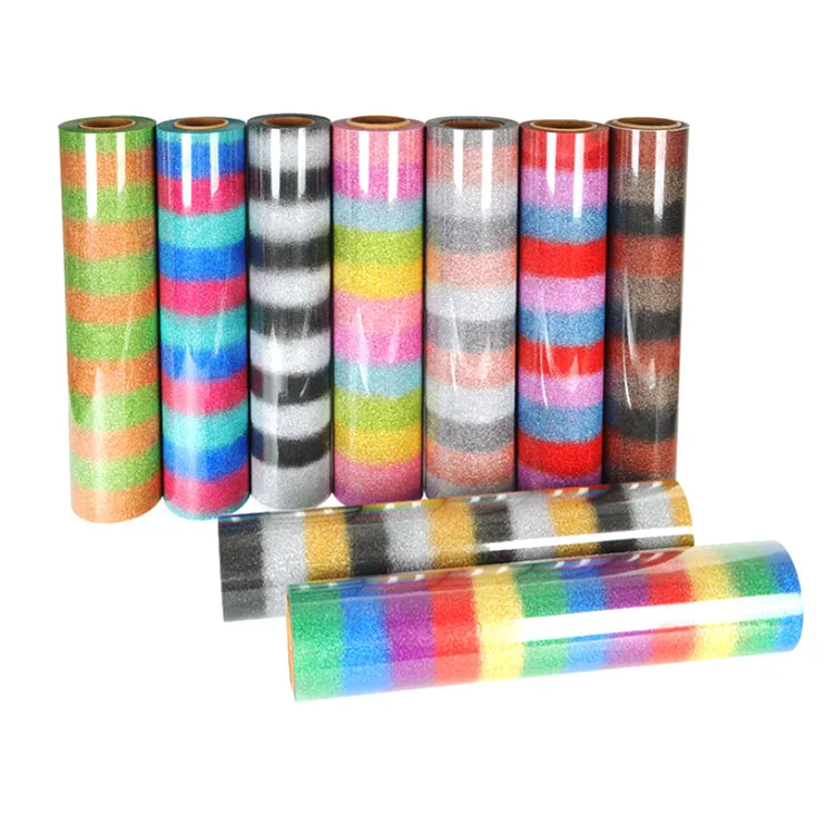 Wholesale Pu Glitter Htv Vinyl Bulk Layering Heat Transfer Paper Iron