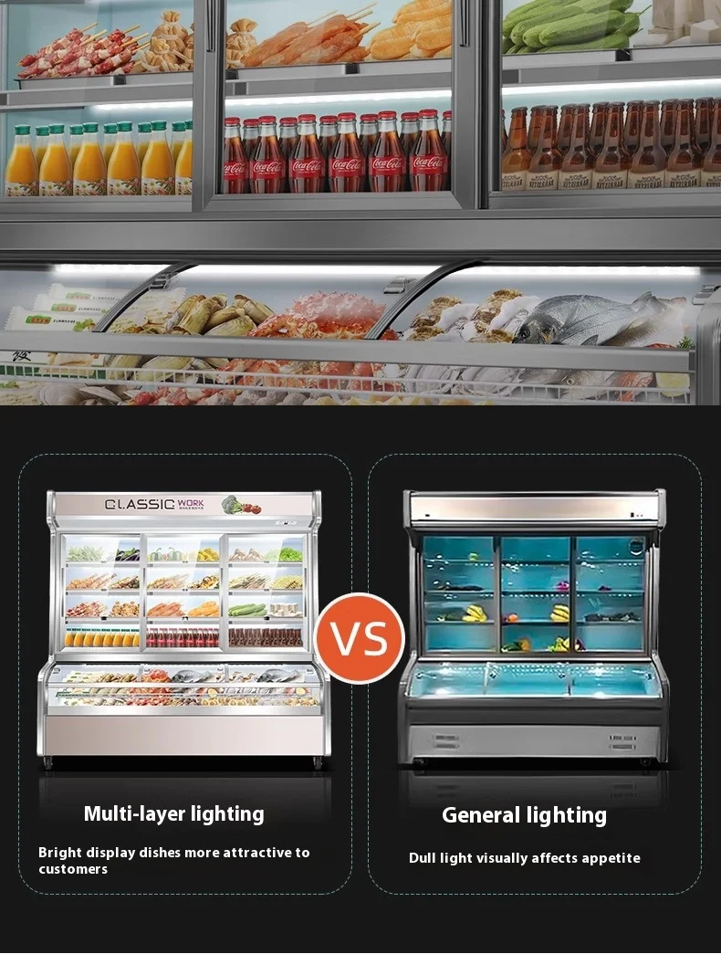 Refrigerated Fresh-keeping Display Cabinet Vegetables Display Cooler ...