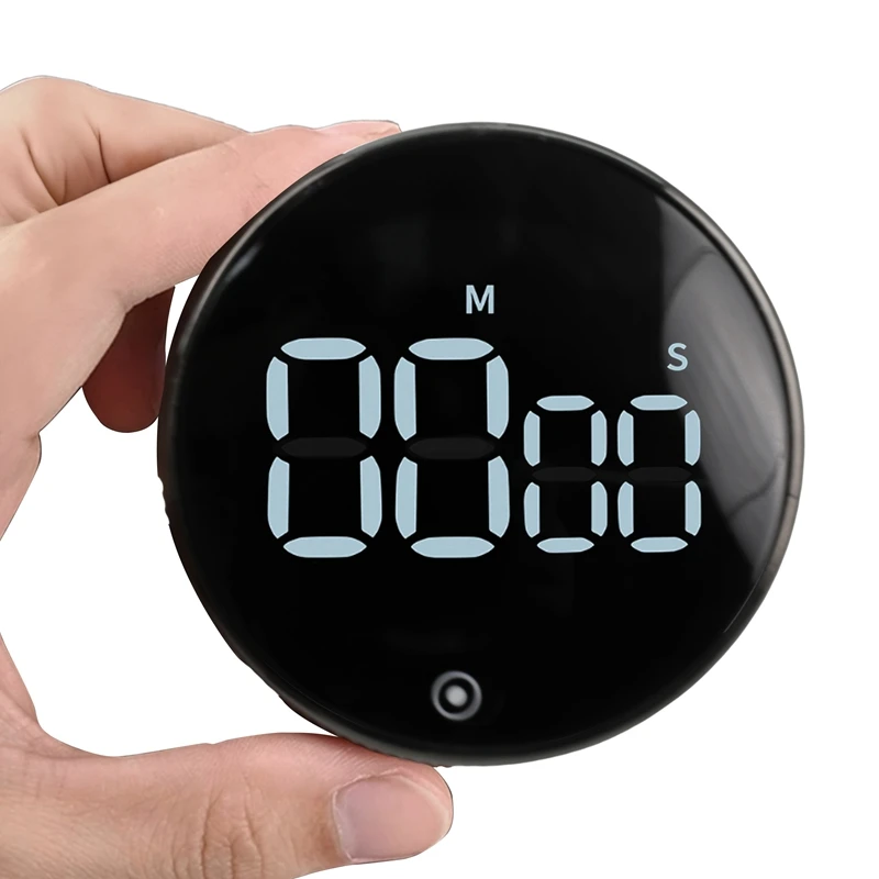 Factory Stock 99mins 55secs Timing Magnetic Hanging LED Display Rotary Countdown Timer for Kitchen