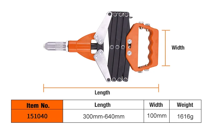 KSEIBI Industrial Scissor Action Riveter Hand Riveter Gun Tool 33 ...
