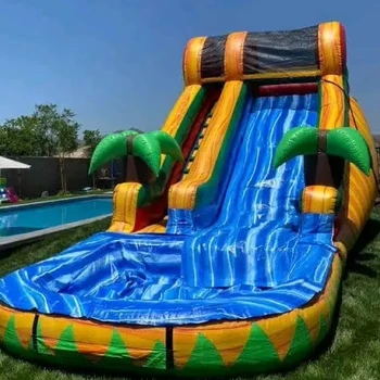 Backyard Party Jumpers Tropical Toboggan Gonflable Commercial Bounce House Inflatable Water Slide For Adult Kids