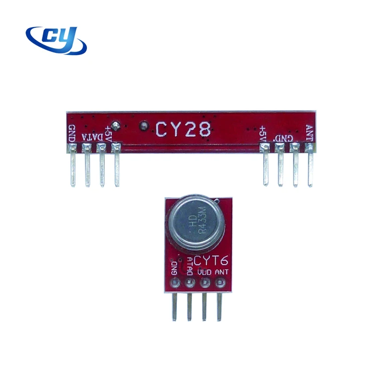 Red Color 434 MHz Wireless RF Module Wireless Transmitter and Receiver Module