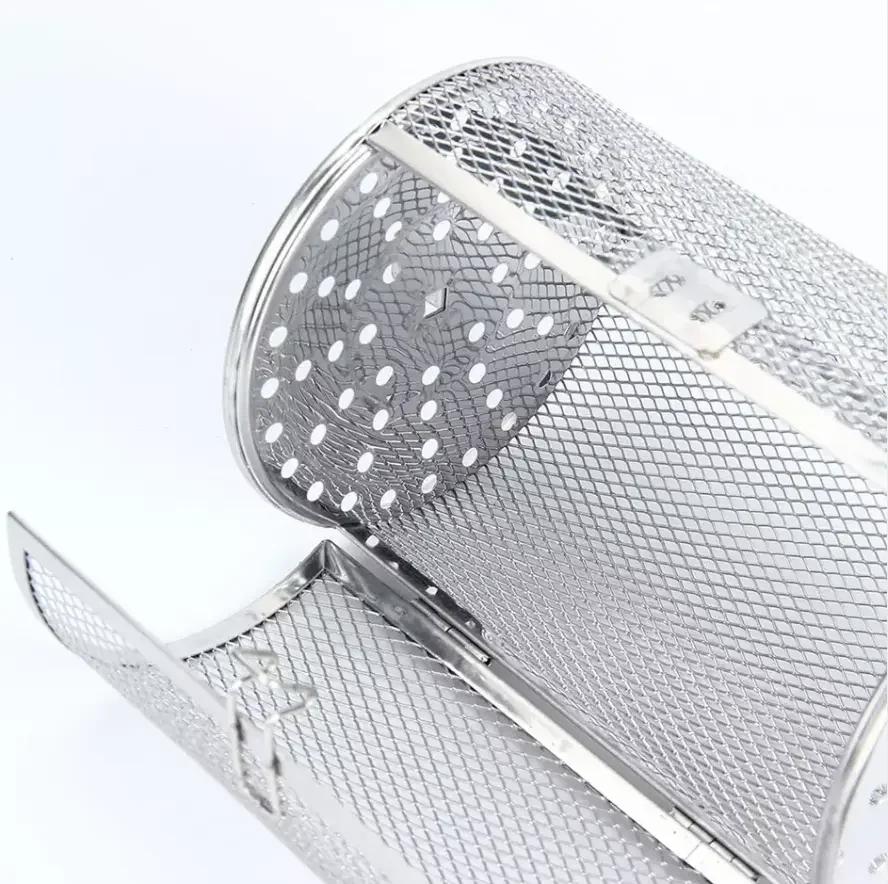 Rolling Grilling Basket Barbecue Portable Roll Grill