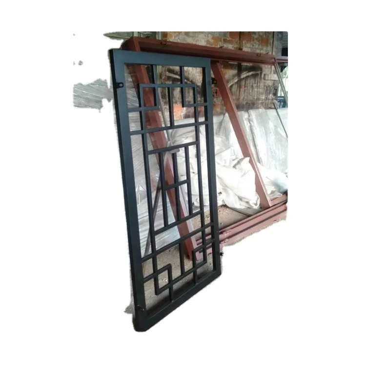 Steel Frame Material and Fixed Wrought Iron Window Grill Design