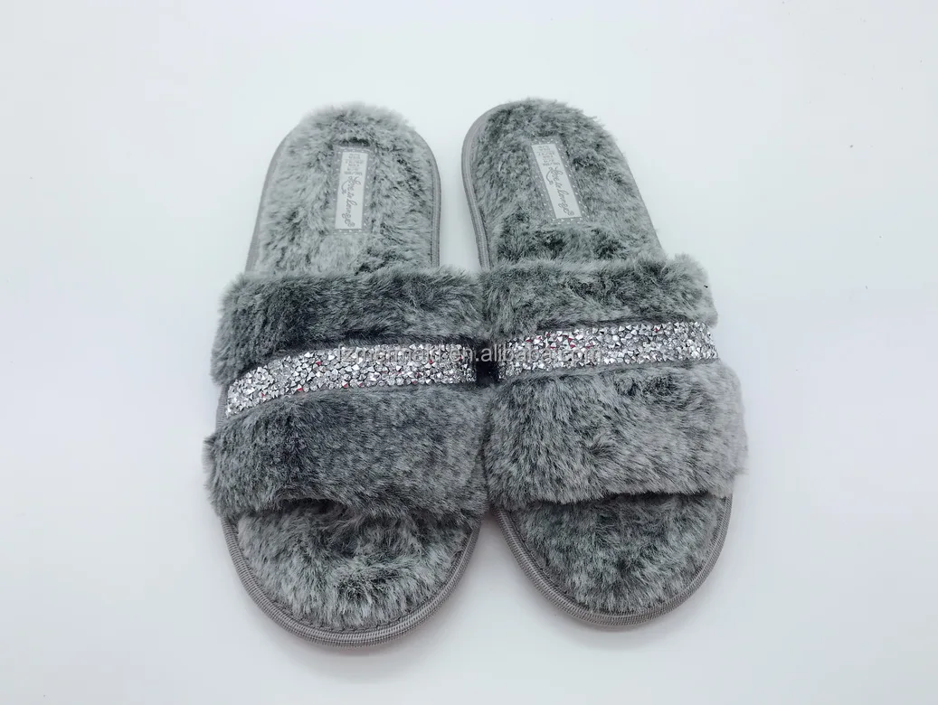 Comfortable Winter Warm Fluffy Indoor Sheepskin Leather Handmade LambsWool Australian Sheep Skin Slippers for Women