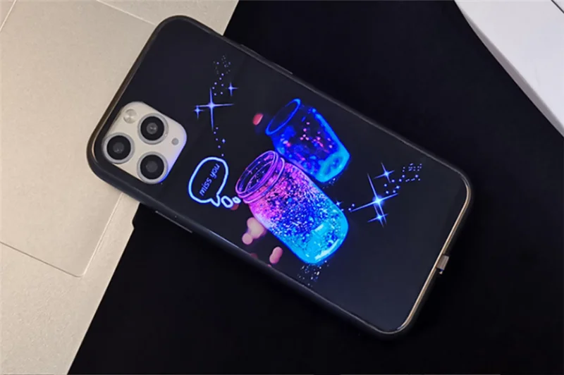 New Unique Light Up For Iphone 13 Case Led Mobile Lightning Flash
