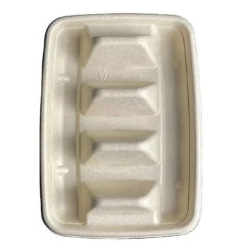 Hot-selling Eco-friendly Bagasse Pulp Taco Box Disposable Taco Takeout Container