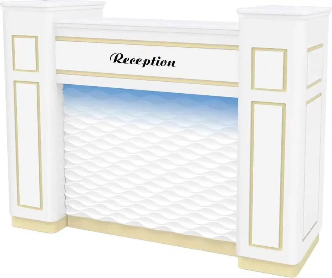 Bomacy Baroque Vintage Antique Style Luxury Beauty Salon Reception Desk for Sales