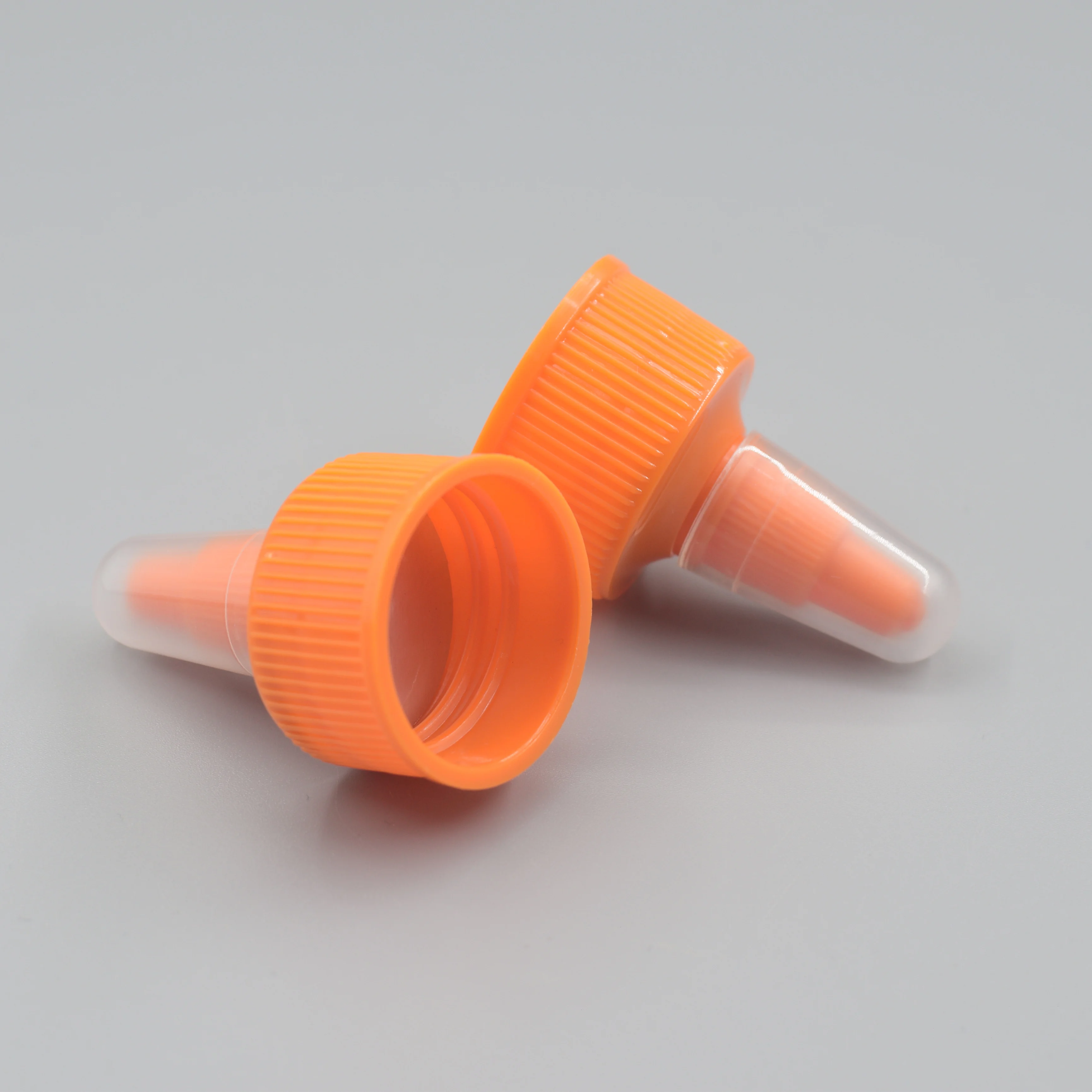 28mm Plastic Dropper Cap with Cover 28/410 Tomato Sauce Squeezing Cap Ketchup Bottle Cap Glue Spout Bottle Lid