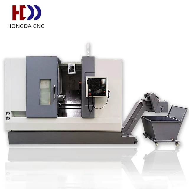 HONGDA CNC live tooling slant bed lathe large machine TCK56 automatic cnc slant-bed lathe machine with Y axis price