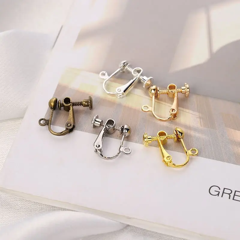 VEKEKLEE Body Jewelry Making Supplies Screw Back Earring Findings