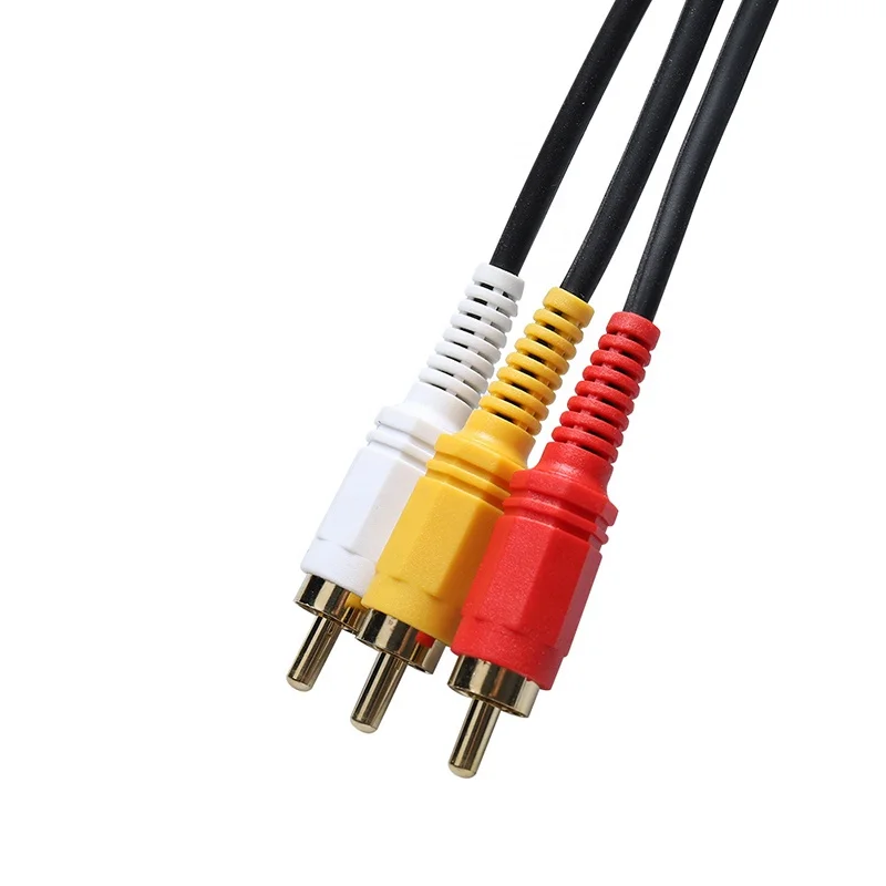 PCER OFC RCA Stereo AV Cable Male to Male 3RCA to 3RCA Audio Video Cable