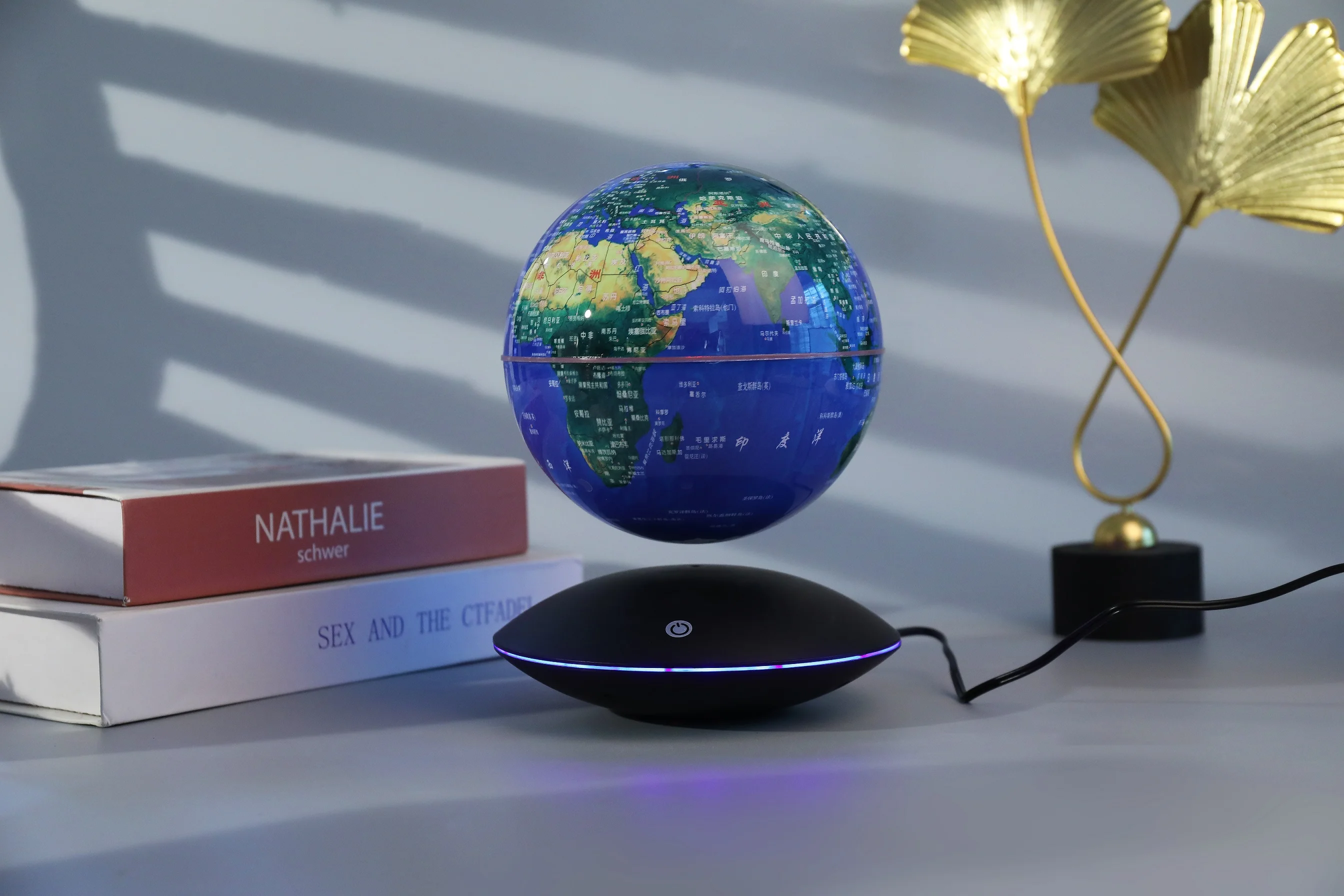 Levitating Globe Floating World Globe Rgb Lighting Magnetic Levitation