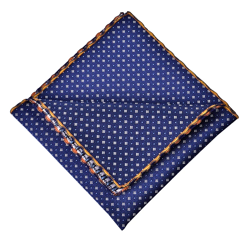 Прямая продажа с фабрики, индивидуальный синий Цветочный Карманный квадратный носовой платок для мужчин