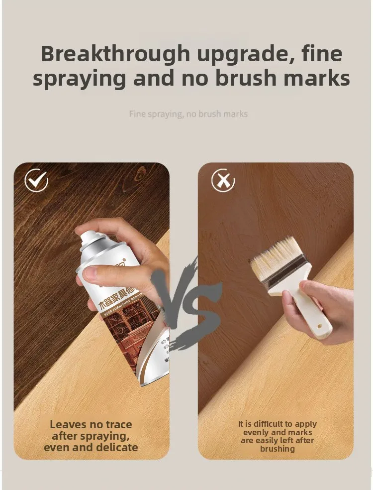 Self-applied Spray Paint for Wood Furniture & Home Renovation-Mahogany White Colors Wood Grain Clear Varnish Highlight for Hdd4aec60b451447c88cd5464963f87150