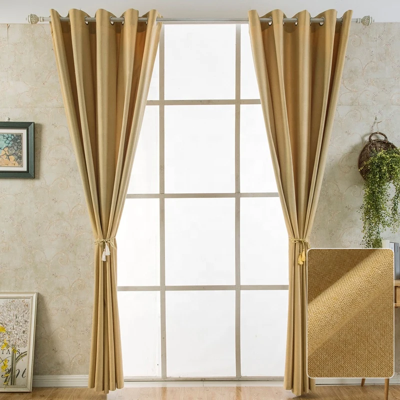 Living Room and Hotel Cotton Hemp Window Curtain