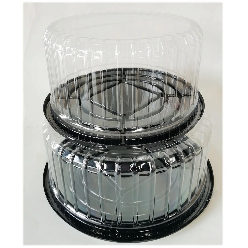 Clear Recycled Plastic Cake Container Boxes Disposable Cake Container on Sale
