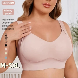 OEM ODM Lady's Bra Plus Size Huge Boob Bra 4XL Wide Straps Sujetador De Mujer Gather Plus Size Seamless Bra Women Intimates