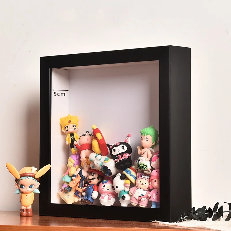 Figure Blind Box Display Frame, Hollow Three-dimensional 5cm Photo Frame, Doll, Car,  Toys DIY Storage Frame