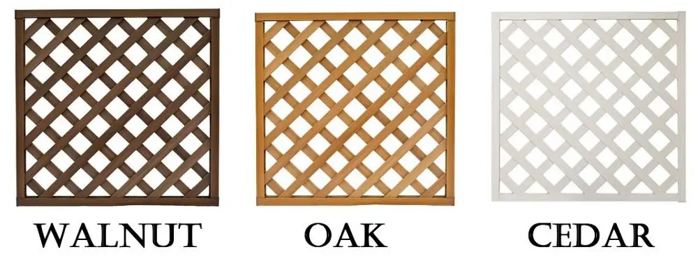 Easy DIY Installation Durable PVC  Fencing Custom Size Fence Trellis Lattice Plastic Building Material for Garden ,park
