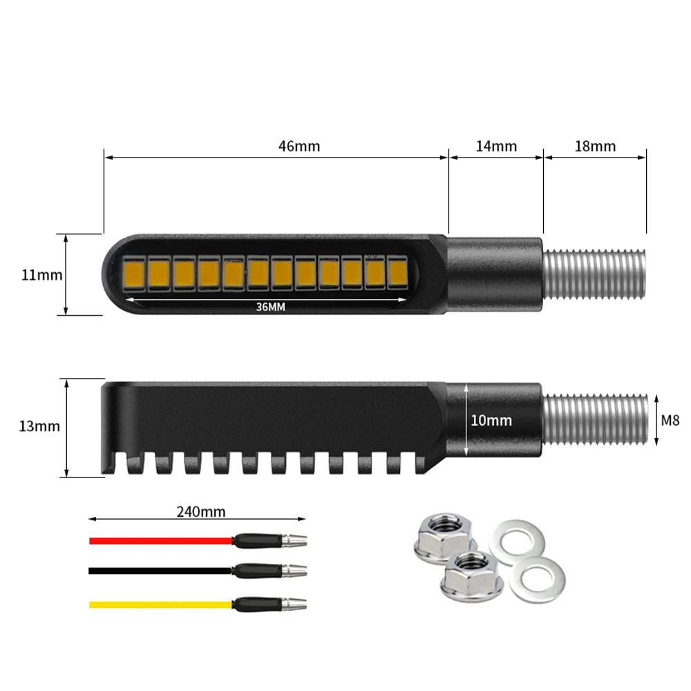 Новые поступления 2023 ЧПУ текущий динамический последовательный индикатор DRL светодиодный тормоза мотоцикла сигнал