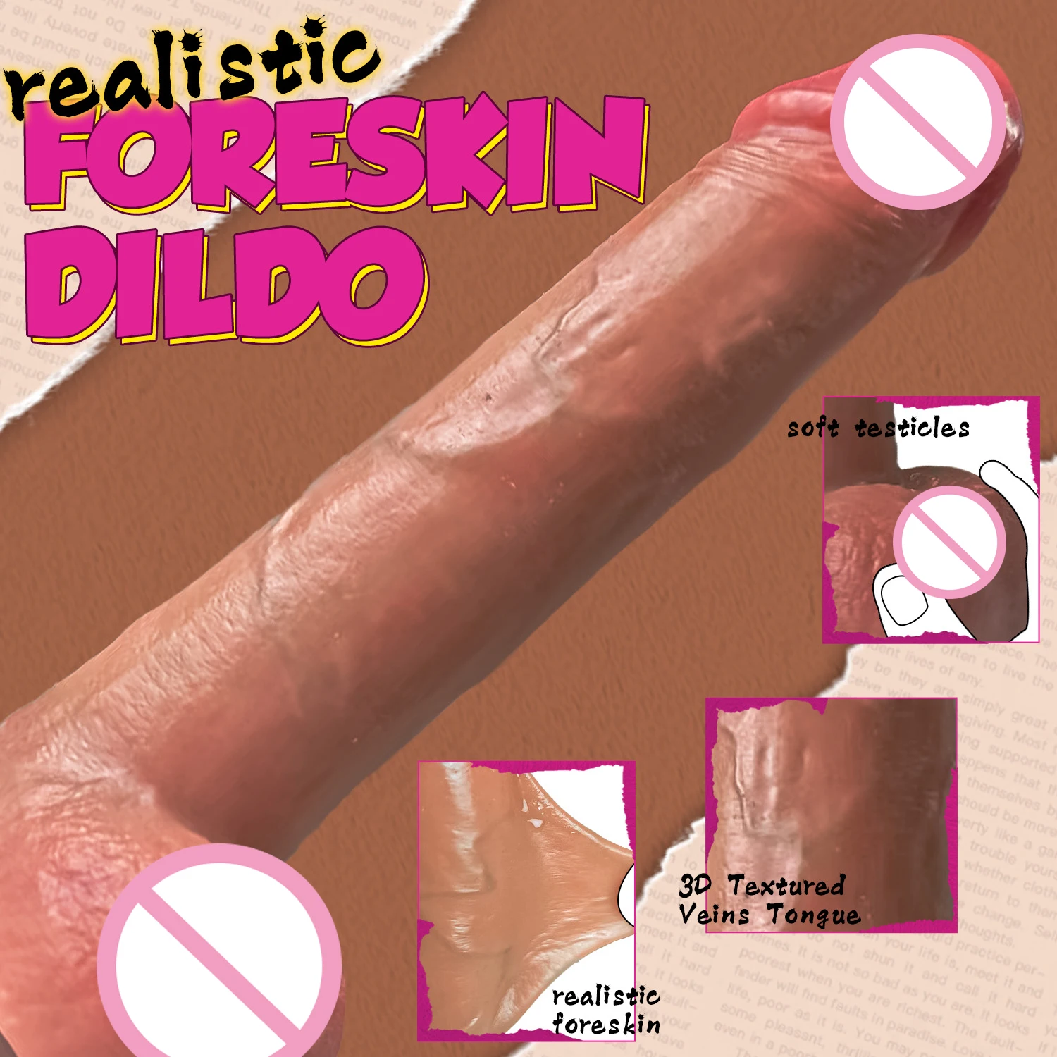 Wholesale Customized Adult Silicone Foreskin Dildo Strong Suction Cup Soft Sex Product G-Spot Stimulation Sex Toys for Women
