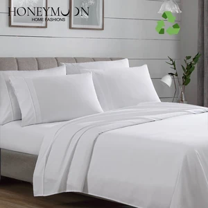 Heniemo Hot Sale Queen king Size Fitted Bedding Set Recycle  Bedsheet Sheet Sets