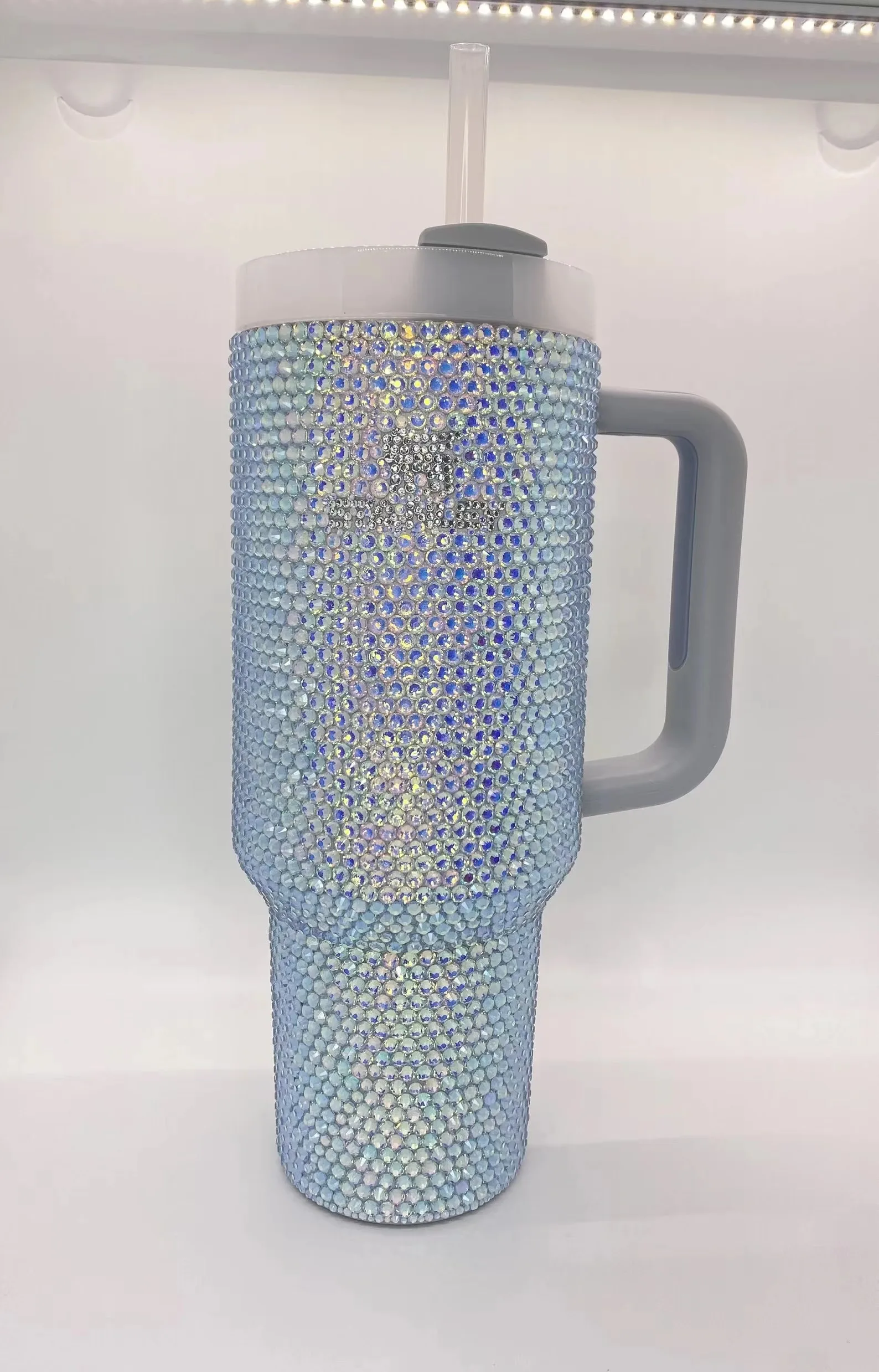 Стакан с горным хрусталем 40 унций стакан для приключений соломинкой из нержавеющей стали