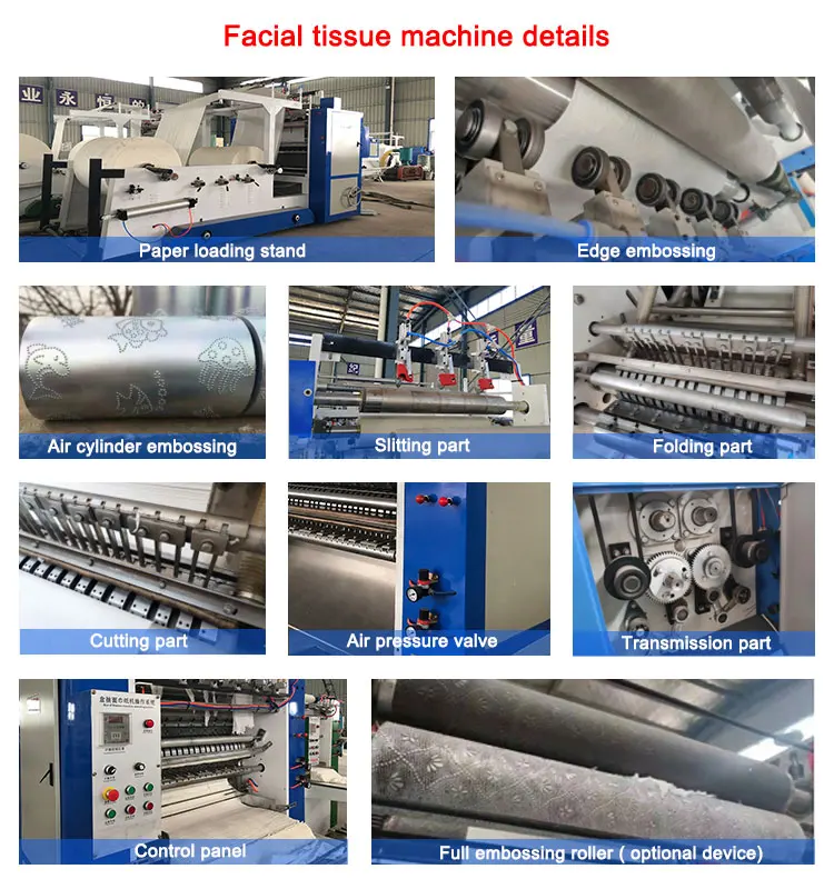 Fully Automatic Facial Tissue Machine Manufacturing Machine Facial Tissue Machine Production Line