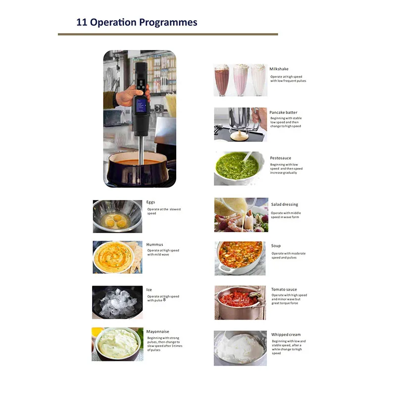 Linkrich New Design Commercial Home Use LCD Rechargeable Coreless Portable Immersion Hand Blender Multifunctional Food Mixer