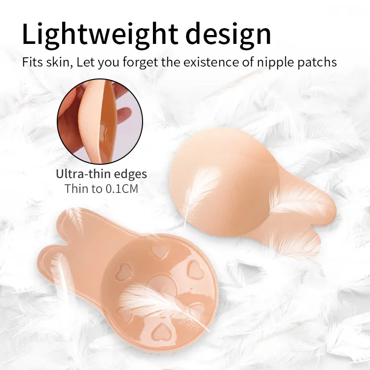 Cache-tétons Triangle Adhésif Réutilisable - Silicone Hypoallergénique, Invisible Sous Les Vêtements | Pour Décolletés Profonds
