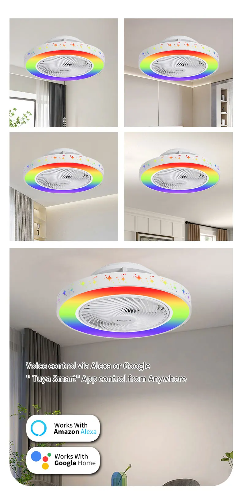 product wholesale bldc ceiling fan lamp ventilador de techo led dimmable 3 abs blades modern ceiling fan with light and remote control295-6