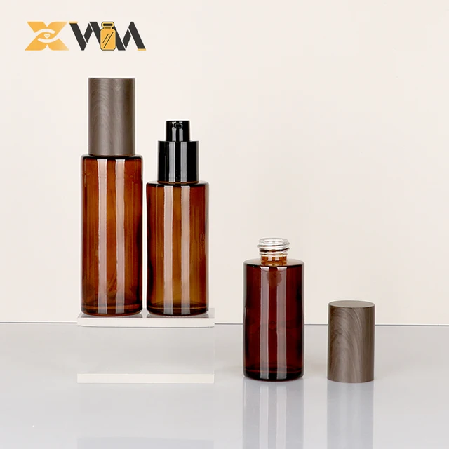 Private Label Turnkey 30ml 60ml Transparent Glass Tall Thin Bottle + Thermal Transfer for Niacinamide Serum