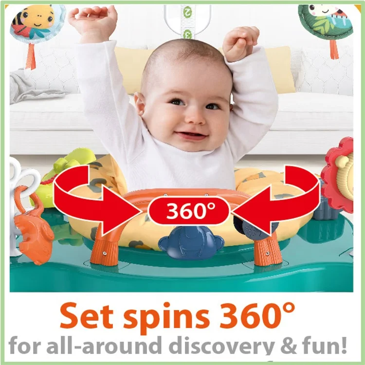 New Modern Style Baby Learning Walking Safety Music Baby Activity Jumper With Hanging Staffed Toys