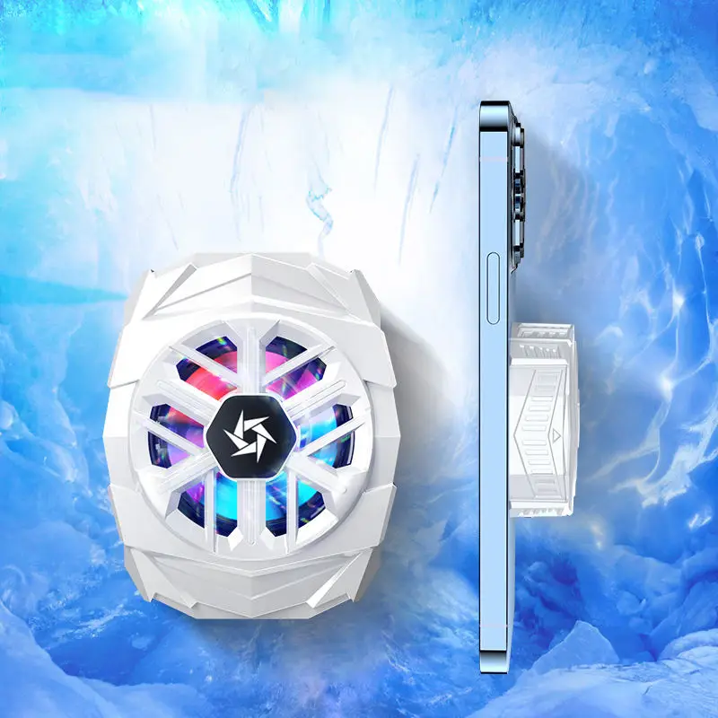 SL03 Magnetic Phone Cooler with Built-in 1200 Mah Battery Portable Gaming Wireless Phone Cooler Fan Semiconductor Cooler