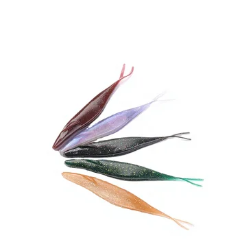 Fork Tail Stainless Steel Artificial Soft Bait 6-Piece Hookless for Sea Fishing Bass & Mandarin Fish Beak Bambos – Soft Lure – view 2